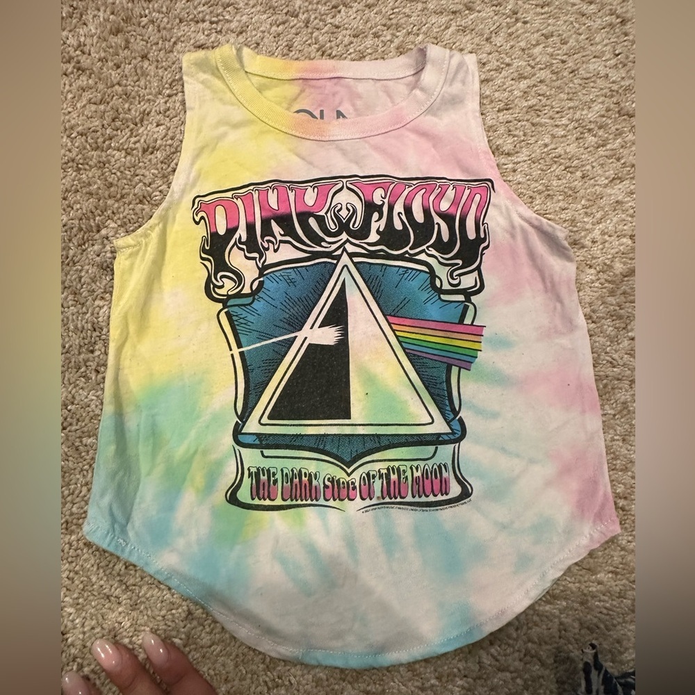 Chaser Kids Tie-Dye Pink Floyd Tank Top